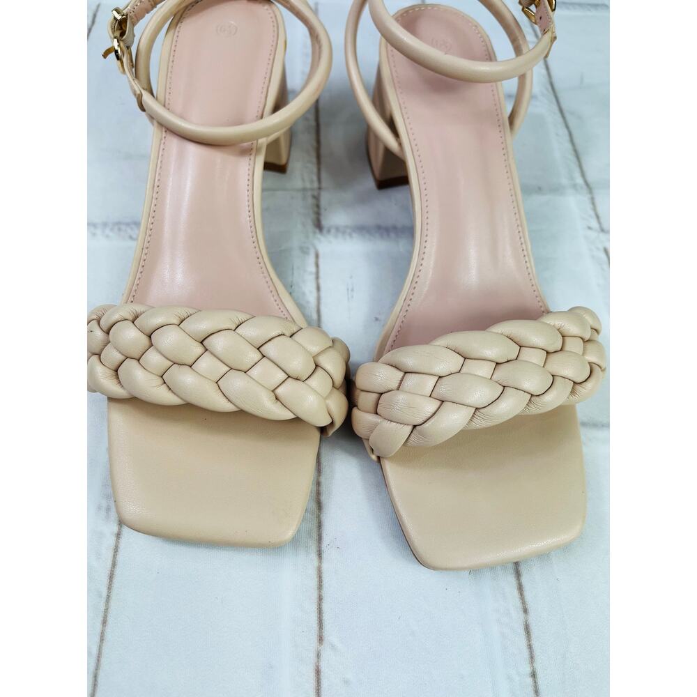 New cream braided strappy sandals size 6.5 - Picture 8 of 9